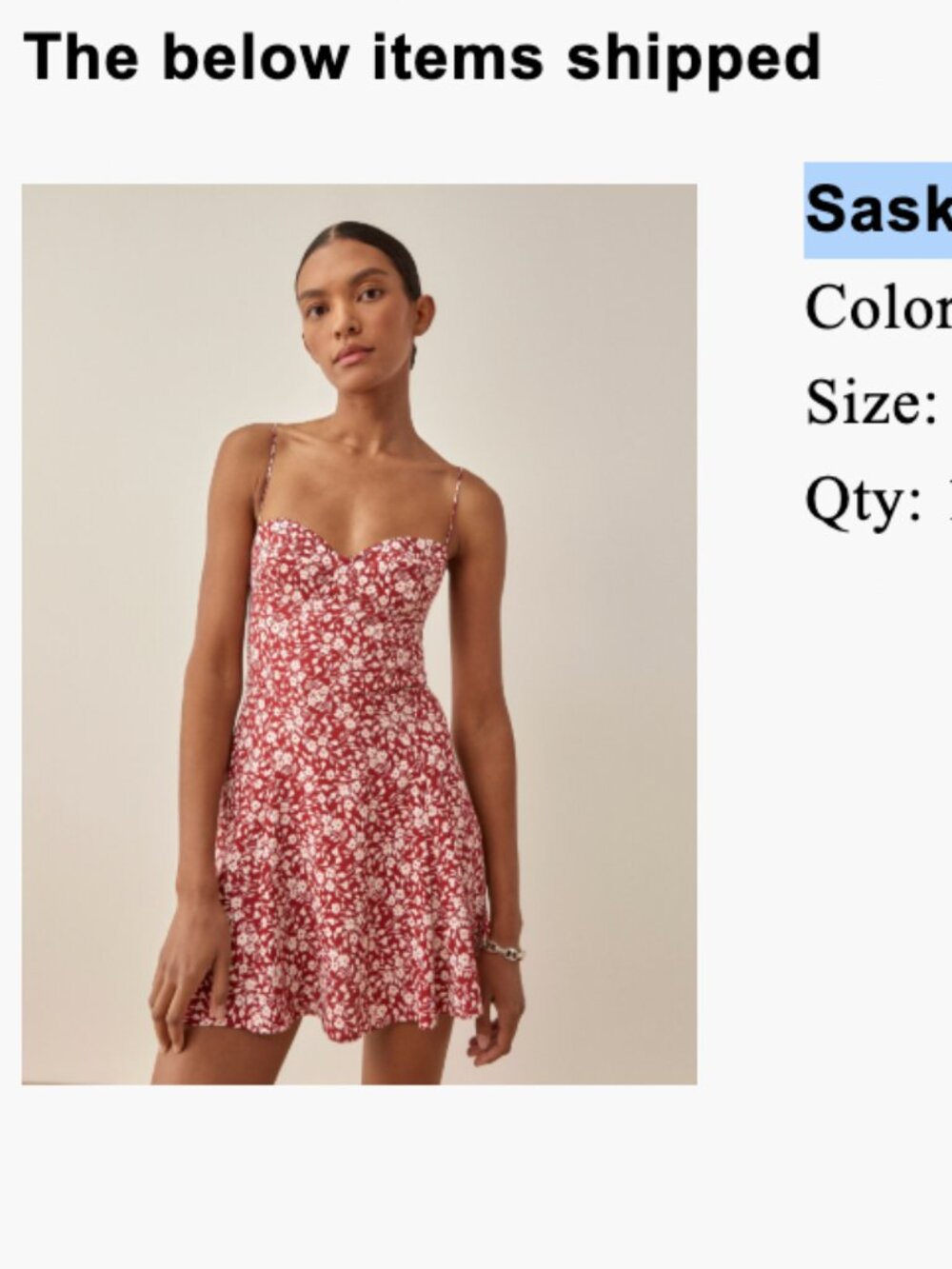 Reformation Saskia Dress